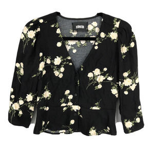 Reformation Black Floral Women's Dress